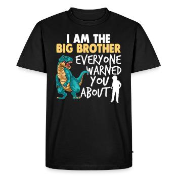 Je suis le grand frère - T-shirt Premium bio Homme - noir - Devant - Nico (187cm)
