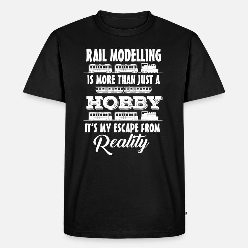 Model railway model railway railway - Men's Premium Organic T-Shirt - black
