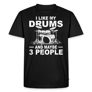 Batteur de batterie-batteur batteur batteur - T-shirt Premium bio Homme - noir - Devant - Nico (187cm)