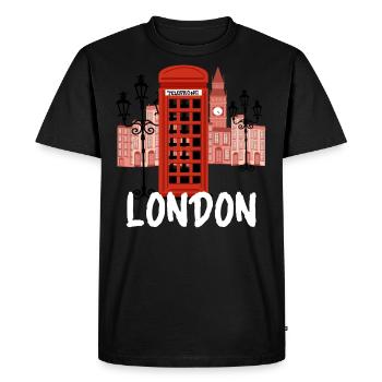 Londres Angleterre Londres cadeau anglais britannique - T-shirt Premium bio Homme - noir - Devant - Nico (187cm)