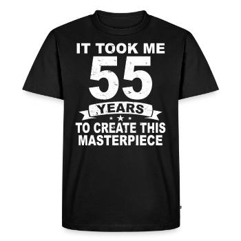 55 ans anniversaire 55 cadeau d'anniversaire 55 ans - T-shirt Premium bio Homme - noir - Devant - Nico (187cm)