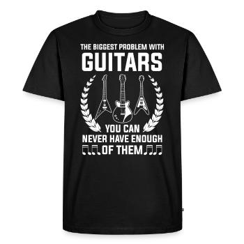 Guitare acoustique Guitare basse guitare électrique - T-shirt Premium bio Homme - noir - Devant - Nico (187cm)