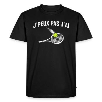 j'ai tennis - T-shirt Premium bio Homme - noir - Devant - Nico (187cm)