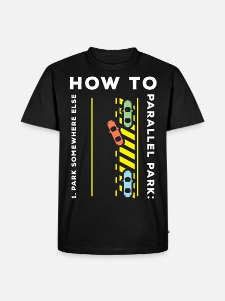 Auto stationnement Auto-école - T-shirt Premium bio Homme - noir