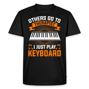 Clavier clavier clavier musiciens - T-shirt Premium bio Homme - noir - Devant - Nico (187cm)