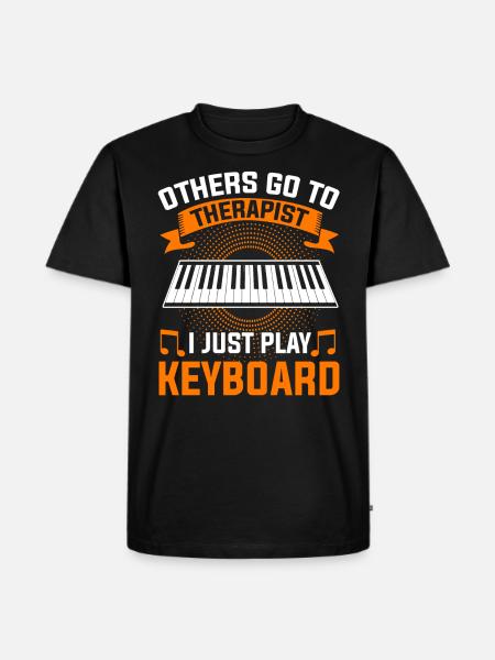 Keyboard Keyboarder Keyboarding Musician - Men's Premium Organic T-Shirt - black