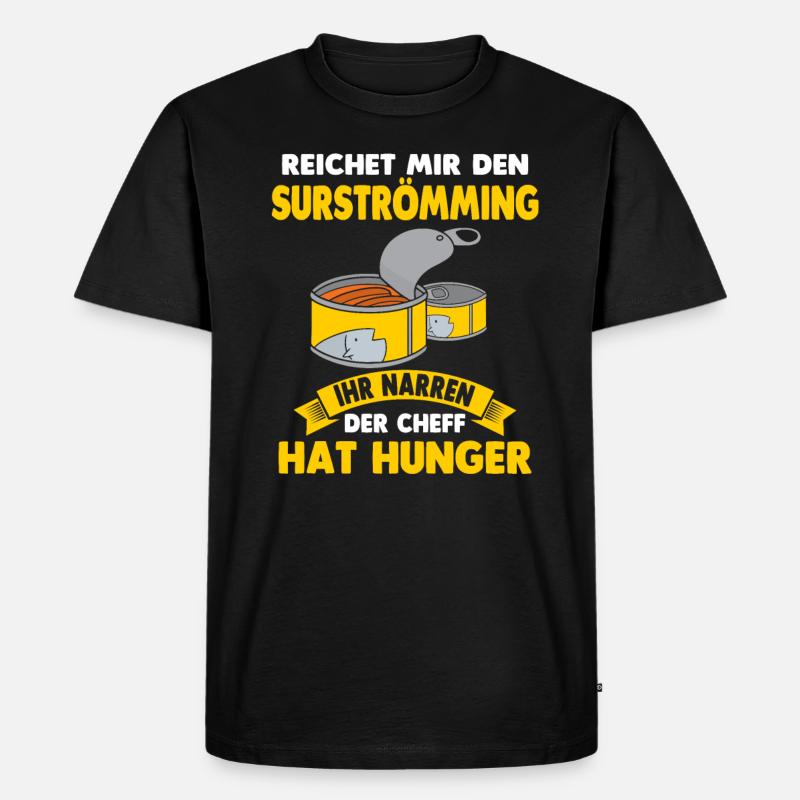 Surströmming Stinkefisch Challenge Kotzfisch Fisch - Männer Premium Bio T-Shirt - Schwarz