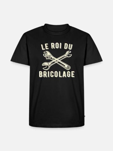 Le roi du bricolage - T-shirt Premium bio Homme - noir