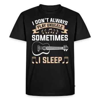 Ukulélé Ukulélé Ukulélé ukulélé joueur de ukulélé - T-shirt Premium bio Homme - noir - Devant - Nico (187cm)