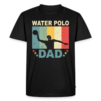 Water water-polo cadeau water-polo papa - T-shirt Premium bio Homme - noir - Devant - Nico (187cm)