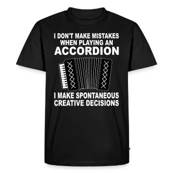 Accordéon accordéon accordéon jouer accordéon accordéon - T-shirt Premium bio Homme - noir - Devant - Nico (187cm)