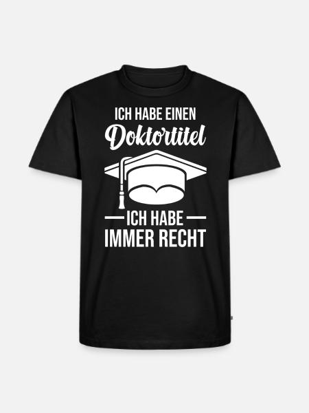 DoktorandPromotionDissertation Doktortitel - Männer Premium Bio T-Shirt - Schwarz