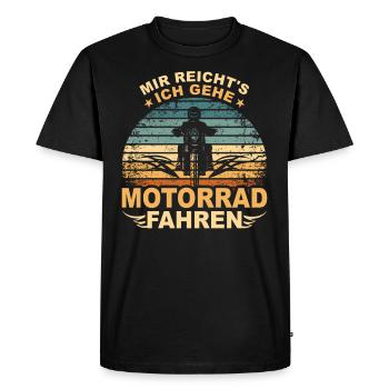 Biker Motorrad Fahren Geschenk Motorradfahrer - Männer Premium Bio T-Shirt - Schwarz - Vorne - Nico (187cm)