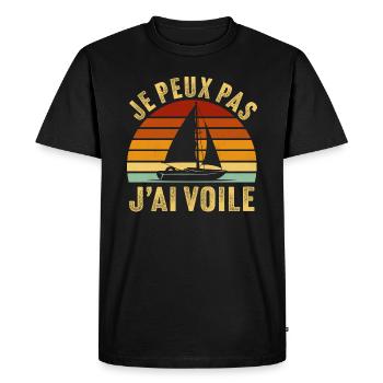 je peux pas j'ai voile - T-shirt Premium bio Homme - noir - Devant - Nico (187cm)