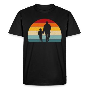 Father and son gift dad son - Men's Premium Organic T-Shirt - black - Front - Nico (187cm)