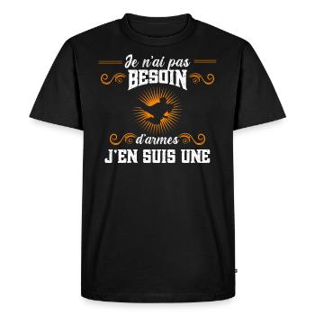 karaté idée cadeau humour sport de combat citation - T-shirt Premium bio Homme - noir - Devant - Nico (187cm)
