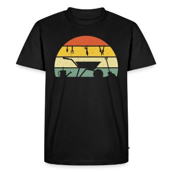 retro gardening t-shirt gardener gardener gardener - Men's Premium Organic T-Shirt - black - Front - Nico (187cm)