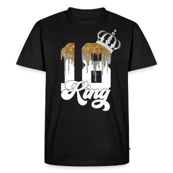 18ÈME ANNIVERSAIRE ROI 18 ENFIN 18 - T-shirt Premium bio Homme - noir - Devant - Nico (187cm)