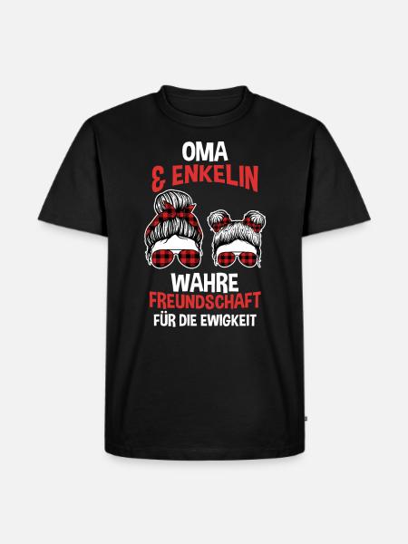 Oma und Enkelin - Männer Premium Bio T-Shirt - Schwarz