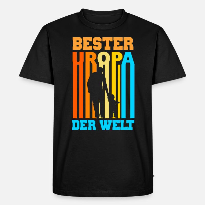 Bester Uropa der Welt - Männer Premium Bio T-Shirt - Schwarz