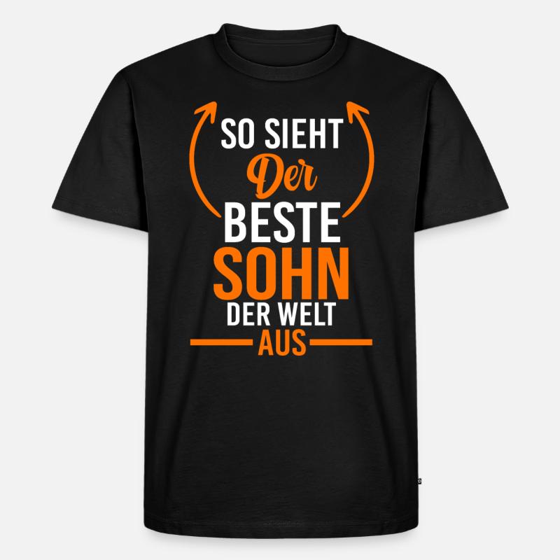 Bester Sohn - Männer Premium Bio T-Shirt - Schwarz