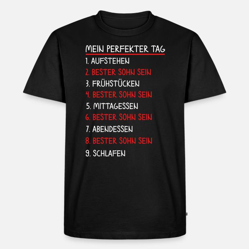 Bester Sohn - Männer Premium Bio T-Shirt - Schwarz