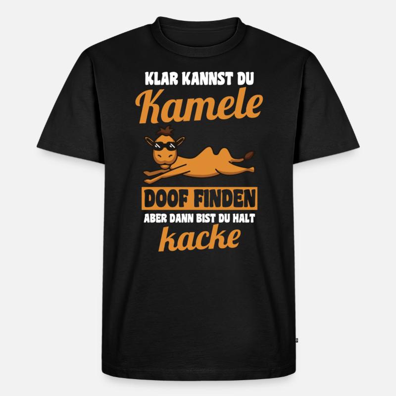 Kamele Kamel - Männer Premium Bio T-Shirt - Schwarz