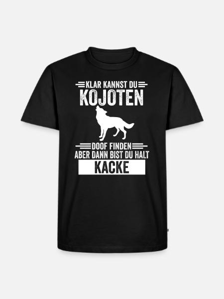 Steppenwolf Kojoten - Männer Premium Bio T-Shirt - Schwarz