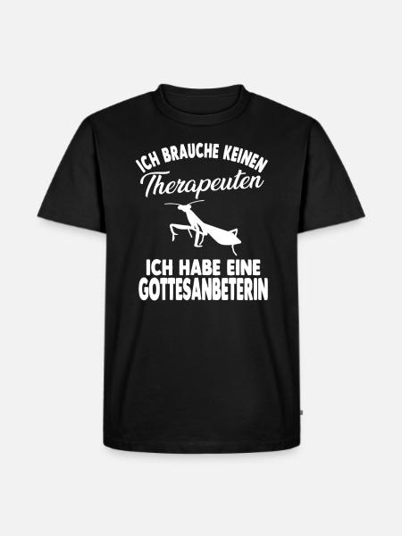 Gottesanbeterin - Männer Premium Bio T-Shirt - Schwarz