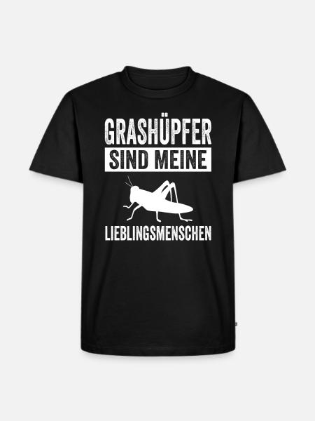 Grashüpfer - Männer Premium Bio T-Shirt - Schwarz