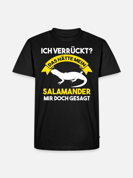 Salamander - Männer Premium Bio T-Shirt - Schwarz