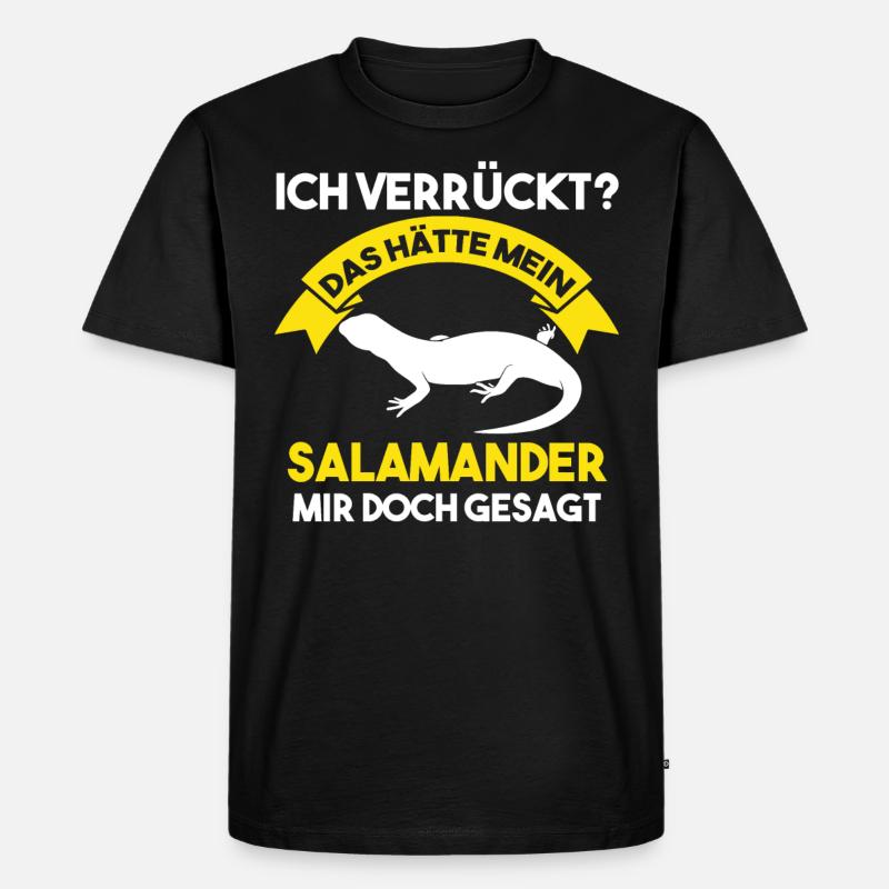 Salamander - Männer Premium Bio T-Shirt - Schwarz