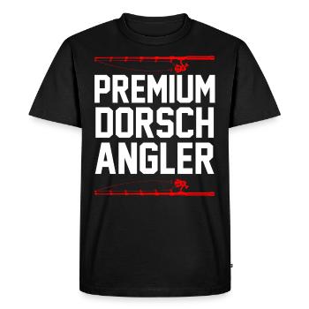 Angeln Dorsch Angler - Männer Premium Bio T-Shirt - Schwarz - Vorne - Nico (187cm)