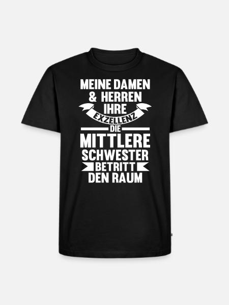 Schwestern Mittlere Schwester - Männer Premium Bio T-Shirt - Schwarz