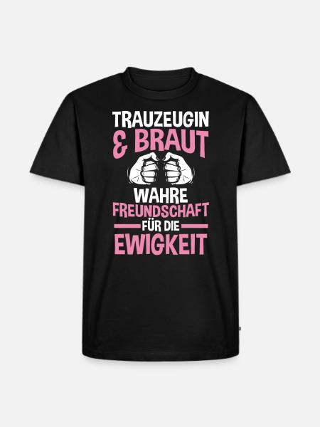 Trauzeugin - Männer Premium Bio T-Shirt - Schwarz