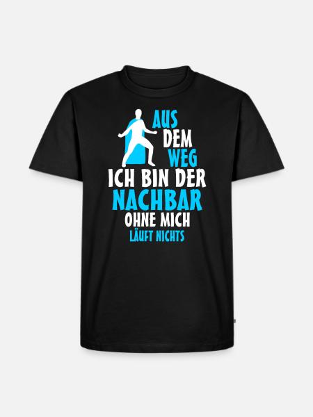 Nachbar - Männer Premium Bio T-Shirt - Schwarz