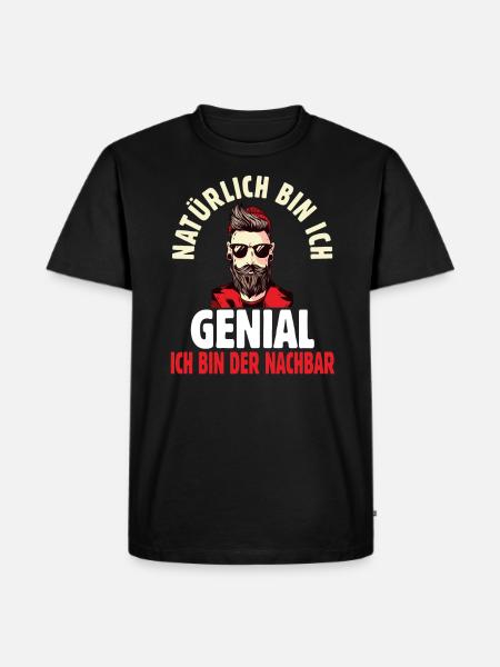 Nachbar - Männer Premium Bio T-Shirt - Schwarz