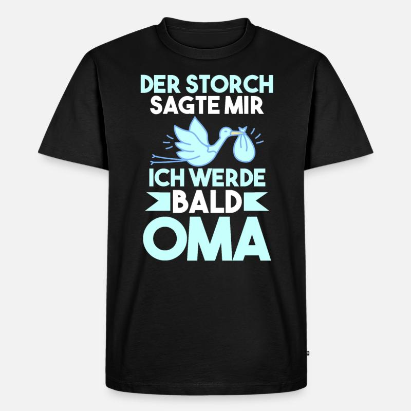 Werdende Oma - Männer Premium Bio T-Shirt - Schwarz