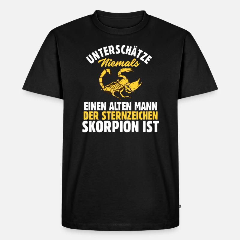 Sternzeichen Skorpion - Männer Premium Bio T-Shirt - Schwarz