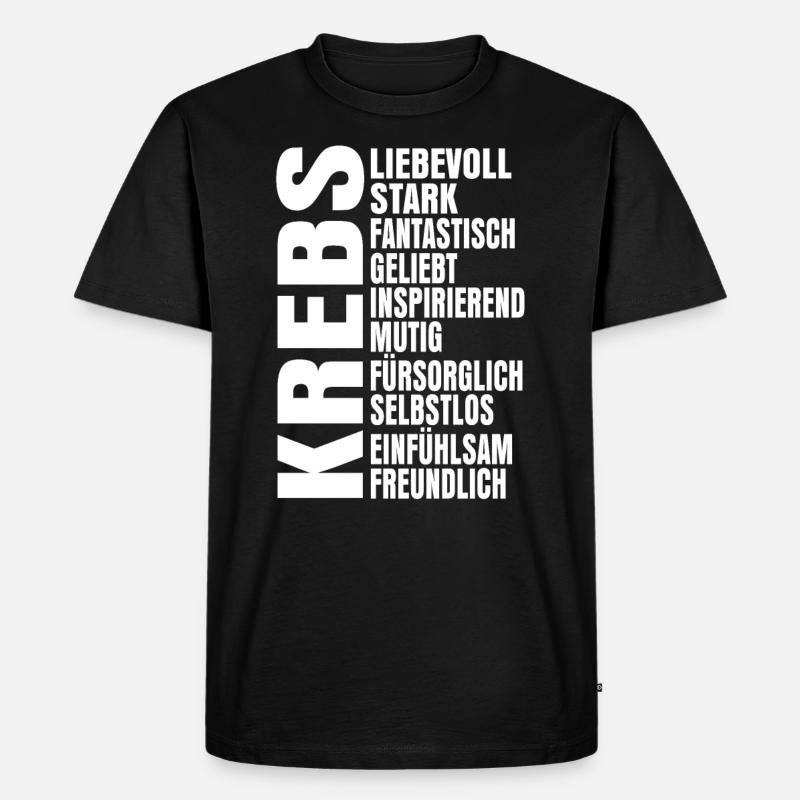 Sternzeichen Krebs - Männer Premium Bio T-Shirt - Schwarz