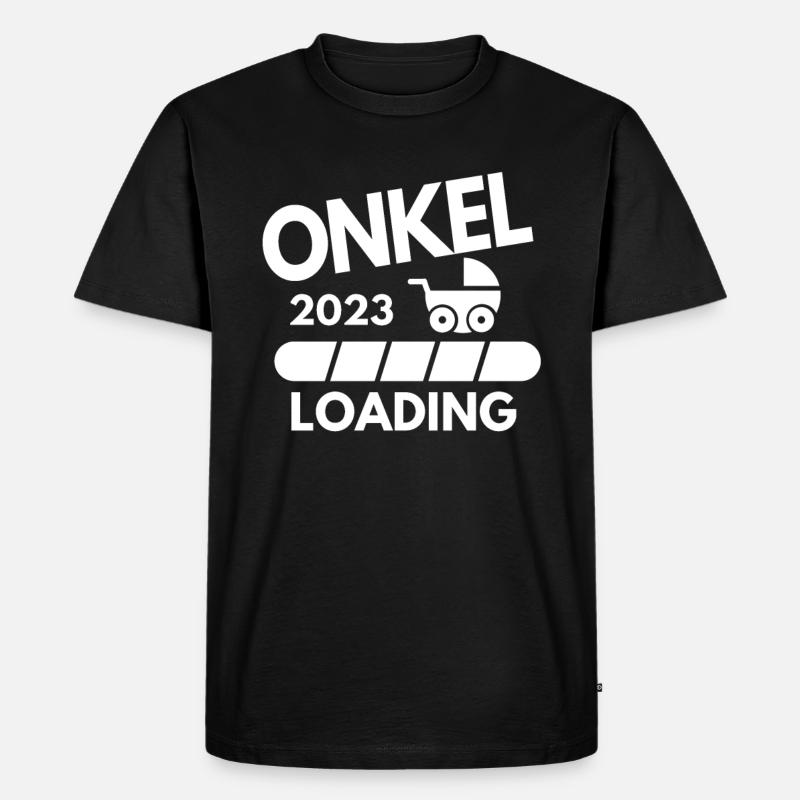 Onkel 2023 - Onkel werden - Männer Premium Bio T-Shirt - Schwarz
