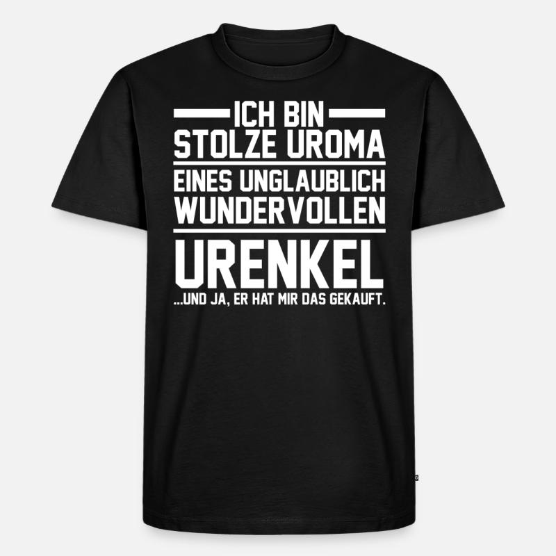 Urenkel Großmutter Uroma - Männer Premium Bio T-Shirt - Schwarz