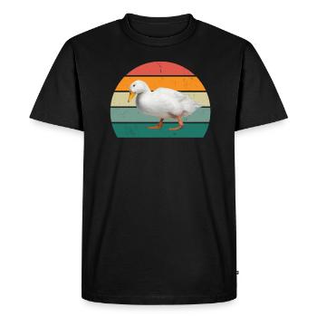 Ducks Swimming Fly Waddle Rubber Duck Duck - Men's Premium Organic T-Shirt - black - Front - Nico (187cm)
