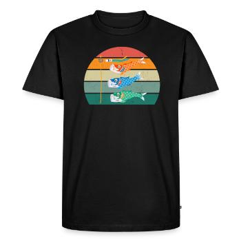 Kite Flying Wind Autumn Paper Dragon Kite - Men's Premium Organic T-Shirt - black - Front - Nico (187cm)
