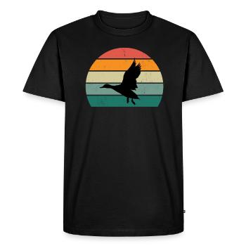 Canards Natation Mouche Waddle Caoutchouc Canard Canard - T-shirt Premium bio Homme - noir - Devant - Nico (187cm)