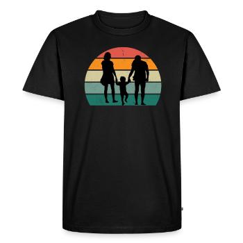 Family Mama Papa Child Son Daughter Aunt Uncle - Men's Premium Organic T-Shirt - black - Front - Nico (187cm)