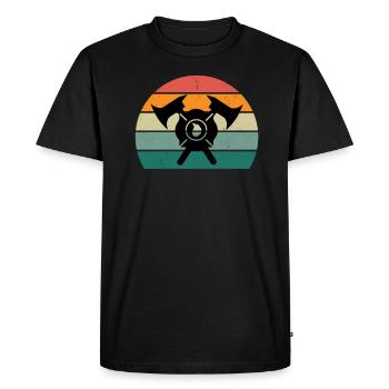 Pompier Pompiers Éteindre Les Secours Incendie - T-shirt Premium bio Homme - noir - Devant - Nico (187cm)