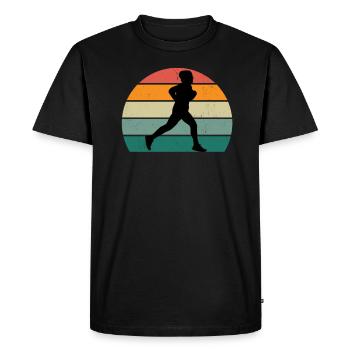 Musculation Gym fitness sport Entraînement - T-shirt Premium bio Homme - noir - Devant - Nico (187cm)