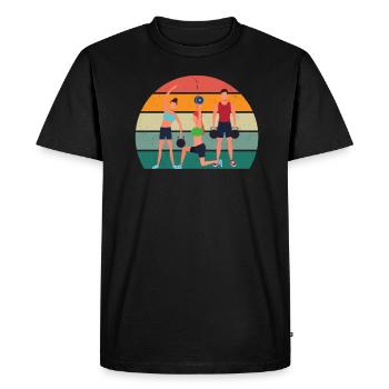 Strength training Gym fitness sport Training - Men's Premium Organic T-Shirt - black - Front - Nico (187cm)