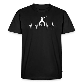 Musculation Gym fitness sport Entraînement - T-shirt Premium bio Homme - noir - Devant - Nico (187cm)